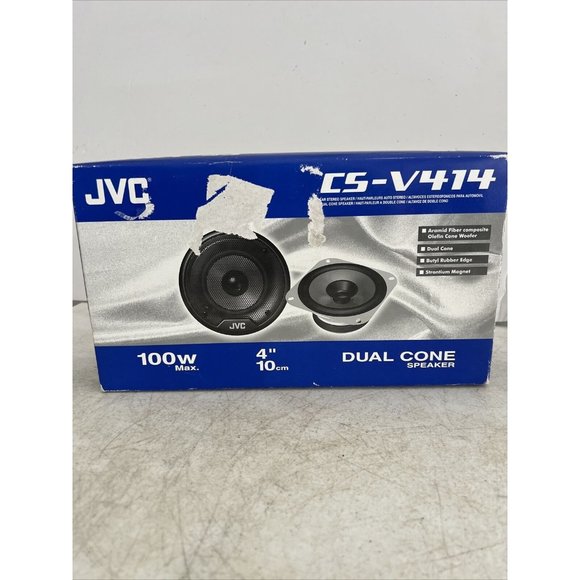 JVC Dual Cone Speakers CS-V414 100W Max 4” 10 Cm - Picture 1 of 11